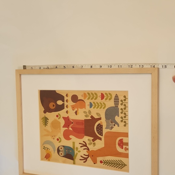 Petit Collage nursery decor animals printed on wood w/wood frame - Picture 4 of 5
